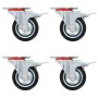 Swivel wheels with double brakes 4 units 75 mm by , Material handling - Ref: Foro24-143443, Price: 23,85 €, Discount: %