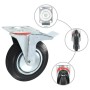 Swivel wheels with double brakes 4 units 200 mm by , Material handling - Ref: Foro24-143455, Price: 73,70 €, Discount: %