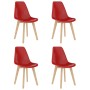 Sillas de comedor 4 unidades plástico rojo de , Sillas de comedor - Ref: Foro24-289120, Precio: 141,39 €, Descuento: %