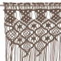 Cortina de macramé algodón gris taupé 140x240 cm de , Cortinas y visillos - Ref: Foro24-323983, Precio: 50,70 €, Descuento: %