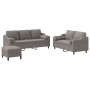 Three-piece sofa set with gray taupe fabric cushions by , Sofas - Ref: Foro24-3201865, Price: 623,23 €, Discount: %