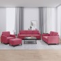 Set of 4 piece sofas red red velvet by , Sofas - Ref: Foro24-3201948, Price: 735,16 €, Discount: %