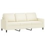 3-piece cream velvet sofa set with cushions by , Sofas - Ref: Foro24-3201534, Price: 588,37 €, Discount: %