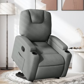 Sillón reclinable elevable de tela gris oscuro de , Sillones - Ref: Foro24-3204369, Precio: 269,85 €, Descuento: %