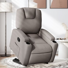 Reclining and elevating armchair in gray taupe fabric by , Armchairs - Ref: Foro24-3204376, Price: 271,72 €, Discount: %