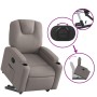 Sillón reclinable elevable tela gris taupe de , Sillones - Ref: Foro24-3204376, Precio: 271,75 €, Descuento: %