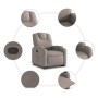 Sillón reclinable elevable tela gris taupe de , Sillones - Ref: Foro24-3204376, Precio: 271,75 €, Descuento: %