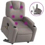 Reclining massage chair with lift in gray taupe fabric by , Armchairs - Ref: Foro24-3204388, Price: 293,26 €, Discount: %