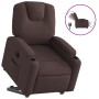 Sillón eléctrico reclinable elevable de tela marrón oscuro de , Sillones - Ref: Foro24-3204397, Precio: 309,52 €, Descuento: %