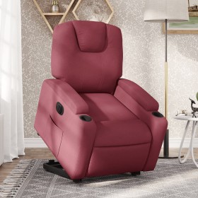 Sillón eléctrico reclinable elevable de tela rojo tinto de , Sillones - Ref: Foro24-3204395, Precio: 307,99 €, Descuento: %