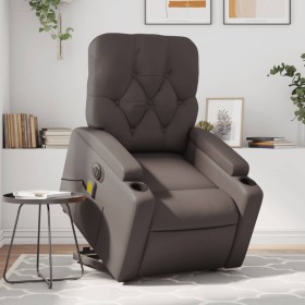 Electric lift massage chair in brown synthetic leather by , Armchairs - Ref: Foro24-3204795, Price: 378,99 €, Discount: %