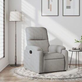 Light gray microfiber fabric recliner chair by , Armchairs - Ref: Foro24-373450, Price: 201,84 €, Discount: %