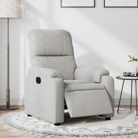 Light gray microfiber fabric electric recliner chair by , Armchairs - Ref: Foro24-3204916, Price: 242,99 €, Discount: %