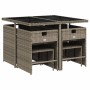 Set comedor jardín 9 pzas y cojines ratán sintético gris de , Conjuntos de jardín - Ref: Foro24-3211136, Precio: 406,51 €, De...