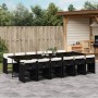 Garden dining set with 13-piece black synthetic rattan cushions by , Garden sets - Ref: Foro24-3211122, Price: 905,53 €, Disc...