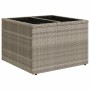 Garden table with light gray PE rattan surface glass top 55x55x37 cm by , Garden tables - Ref: Foro24-366182, Price: 61,77 €,...