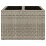 Mesa jardín superficie vidrio ratán PE gris claro 55x55x37 cm de , Mesas de jardín - Ref: Foro24-366182, Precio: 61,99 €, Des...