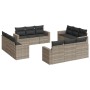 12-teiliges Gartensofa-Set und Kissen aus grauem Kunst-Rattan. von , Gartensets - Ref: Foro24-3218762, Preis: 889,99 €, Rabat...