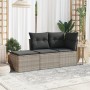 3-piece garden sofa set with gray synthetic rattan cushions by , Garden sets - Ref: Foro24-3249311, Price: 221,72 €, Discount: %