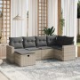 Set mit 6 Gartensofas und Kissen synthetisches Rattangrau von , Gartensets - Ref: Foro24-3263488, Preis: 457,34 €, Rabatt: %