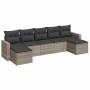 Garden sofa set 7 pieces with light gray PE rattan cushions by , Garden sets - Ref: Foro24-3219332, Price: 483,95 €, Discount: %