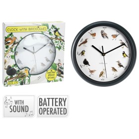 H&S Collection Reloj de pared con sonidos de pájaros 25 cm de , Relojes de pared - Ref: Foro24-447559, Precio: 16,99 €, Descu...