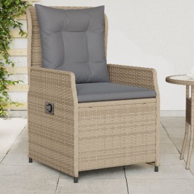 Garden reclining armchairs 2 units synthetic rattan beige by , Garden chairs - Ref: Foro24-368655, Price: 203,99 €, Discount: %