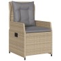 Garden reclining armchairs 2 units synthetic rattan beige by , Garden chairs - Ref: Foro24-368655, Price: 204,67 €, Discount: %