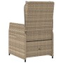 Garden reclining armchairs 2 units synthetic rattan beige by , Garden chairs - Ref: Foro24-368655, Price: 204,67 €, Discount: %