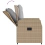 Garden reclining armchairs 2 units synthetic rattan beige by , Garden chairs - Ref: Foro24-368655, Price: 204,67 €, Discount: %