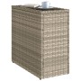 Mesa auxiliar jardín tapa vidrio ratán gris claro 58x27,5x55 cm de , Mesas de jardín - Ref: Foro24-366189, Precio: 52,67 €, D...