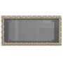 Mesa auxiliar jardín tapa vidrio ratán gris claro 58x27,5x55 cm de , Mesas de jardín - Ref: Foro24-366189, Precio: 52,67 €, D...