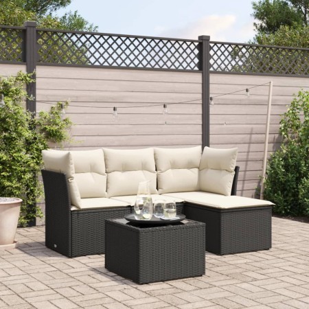 5-piece garden furniture set with black synthetic rattan cushions by , Garden sets - Ref: Foro24-3249385, Price: 305,99 €, Di...