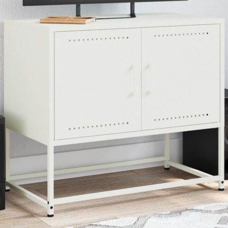 White steel TV stand 68.5x39x60.5 cm by , TV Furniture - Ref: Foro24-846475, Price: 74,99 €, Discount: %