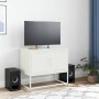 White steel TV stand 68.5x39x60.5 cm by , TV Furniture - Ref: Foro24-846475, Price: 74,99 €, Discount: %