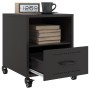 Black steel bedside table 36x39x43.5 cm by , Nightstands - Ref: Foro24-846704, Price: 57,29 €, Discount: %