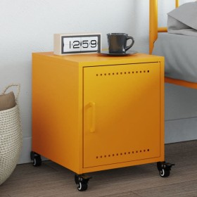 Yellow mustard steel bedside table 36x39x43.5 cm by , Nightstands - Ref: Foro24-846620, Price: 65,99 €, Discount: %