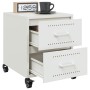 White steel bedside table 36x39x43.5 cm by , Nightstands - Ref: Foro24-846636, Price: 72,48 €, Discount: %