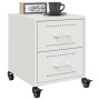 White steel bedside table 36x39x43.5 cm by , Nightstands - Ref: Foro24-846636, Price: 72,48 €, Discount: %