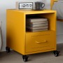 Yellow mustard steel bedside table 36x39x43.5 cm by , Nightstands - Ref: Foro24-846710, Price: 60,99 €, Discount: %