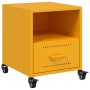 Yellow mustard steel bedside table 36x39x43.5 cm by , Nightstands - Ref: Foro24-846710, Price: 60,99 €, Discount: %