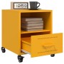 Yellow mustard steel bedside table 36x39x43.5 cm by , Nightstands - Ref: Foro24-846710, Price: 60,99 €, Discount: %