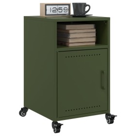 Bedside tables 2 units olive green steel 36x39x59 cm by , Nightstands - Ref: Foro24-846725, Price: 109,48 €, Discount: %