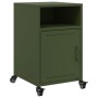 Bedside tables 2 units olive green steel 36x39x59 cm by , Nightstands - Ref: Foro24-846725, Price: 109,57 €, Discount: %