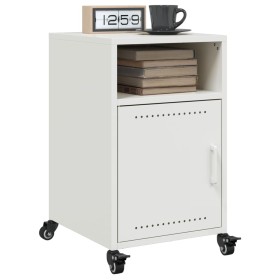 Bedside tables 2 units white steel 36x39x59 cm by , Nightstands - Ref: Foro24-846727, Price: 109,99 €, Discount: %