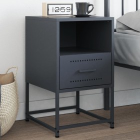 Bedside table in anthracite gray steel, 36x39x60.5 cm by , Nightstands - Ref: Foro24-846558, Price: 59,65 €, Discount: %