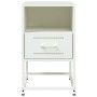 White steel bedside table 36x39x60.5 cm by , Nightstands - Ref: Foro24-846564, Price: 59,99 €, Discount: %