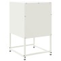 Mesita de noche de acero blanco 36x39x60,5 cm de , Mesitas de noche - Ref: Foro24-846564, Precio: 59,65 €, Descuento: %