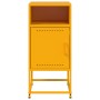 Mesita de noche acero amarillo mostaza 36x39x78 cm de , Mesitas de noche - Ref: Foro24-846572, Precio: 71,50 €, Descuento: %