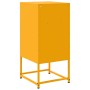 Mesita de noche acero amarillo mostaza 36x39x78 cm de , Mesitas de noche - Ref: Foro24-846572, Precio: 71,50 €, Descuento: %